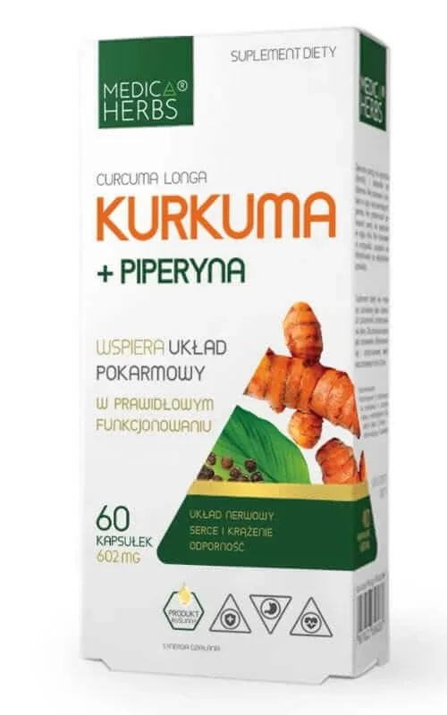 Turmeric + Piperine 60 capsule Medica Herbs — preț și oferte