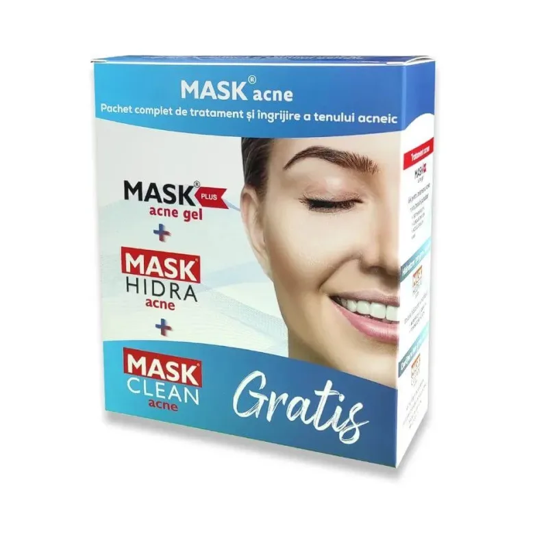 Pachet Mask Hidra Acnee SPF 15 + Mask Plus Gel + Mask Clean Acnee, Solartium SOLARTIUM GROUP — preț și oferte