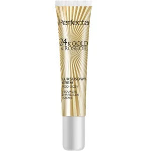 Perfecta 24K Gold amp; Rose Oil Cremă de lux antirid pentru ochi, 15ml