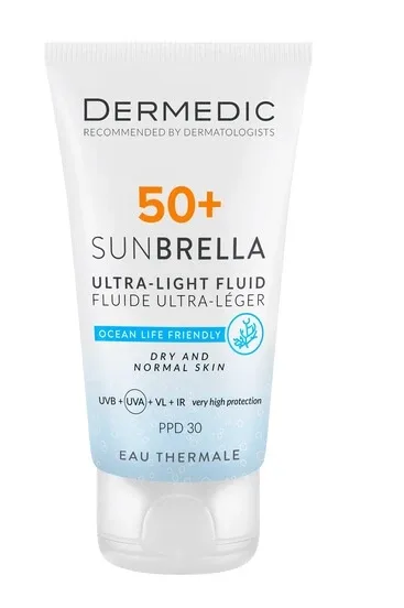 Dermedic Sunbrella Cremă de protecție ultra-ușoară SPF 50 + pentru piele uscată și normală, 40 ml — preț și oferte