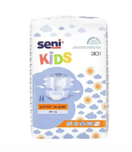 Seni Kids, Scutece Junior Super 20kg+, 30 buc - Termen lung de valabilitate! — preț și oferte