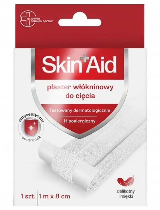 Skin Aid Tencuială de tăiere nețesută 1 m x 8 cm, 1 buc — preț și oferte
