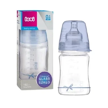 Lovi Biberon Sticla Diamond Glass Baby Shower – 150ml Baieti — preț și oferte
