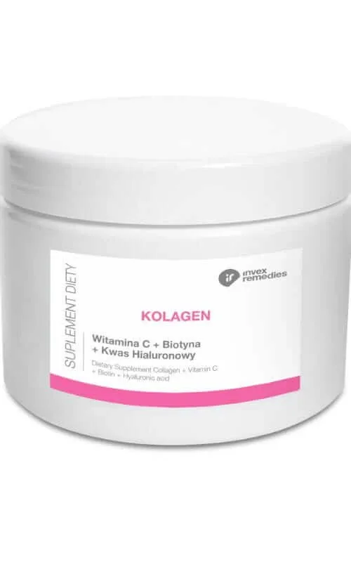 Colagen + vitamina C + biotină + acid hialuronic 170 g Invex Remedies — preț și oferte