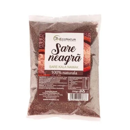 Sare neagra fina Kala Namak, 250 g, EcoNatur — preț și oferte
