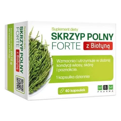 Horsetail Forte cu biotină, 40 capsule MBM Pharma — preț și oferte