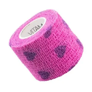 VITAMMY Autoband Elastic bandaj coeziv 5cm x 450cm Inimi violet