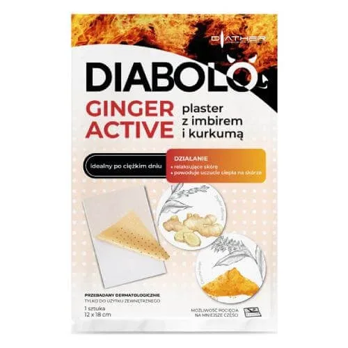 Diabolo Ginger Plaster activ cu ghimbir și turmeric 12x18cm, 1 buc Diather — preț și oferte