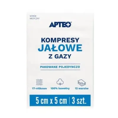 APTEO CARE tampoane de tifon sterile 5x5cm, 3 bucăți — preț și oferte