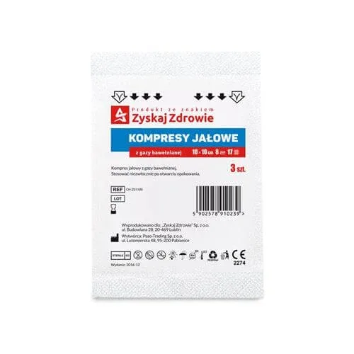 HEALTH Tampoane de tifon, sterile 10x10cm, 3 buc Zyskaj Zdrowie — preț și oferte