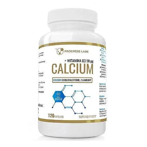 Progress Labs Calciu + Vitamina D3, 120 caps — preț și oferte
