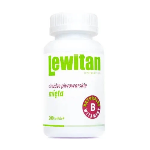 LEWITAN cu drojdie de bere și mentă, comprimate cu vitamine B naturale, 200tabl. Bicentury — preț și oferte