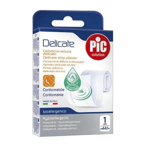 PIC Piesă de tăiere delicată antibacteriană 8x50cm alb Sirowa — preț și oferte