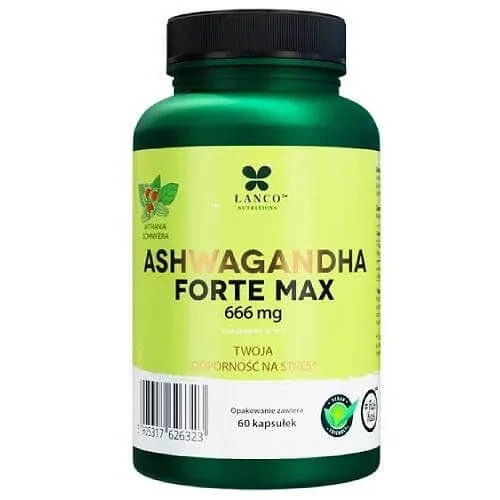LANCO NUTRITIONS Ashwagandha Forte Max Rezistența ta la stres, 60 capsule — preț și oferte
