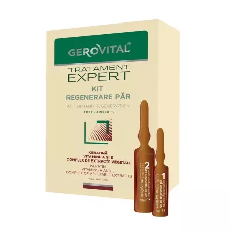 Kit regenerare par – Gerovital Tratament Expert, 10 fiole x 10 ml + 10 fiole x 5 ml — preț și oferte