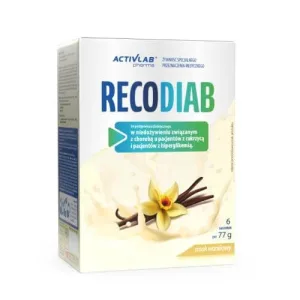 Recodiab aromă de vanilie, 6 pliculețe x 77g