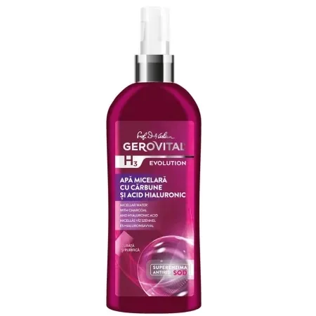 Apa micelara cu carbune si acid hialuronic H3 Evolution 150 ml Gerovital — preț și oferte
