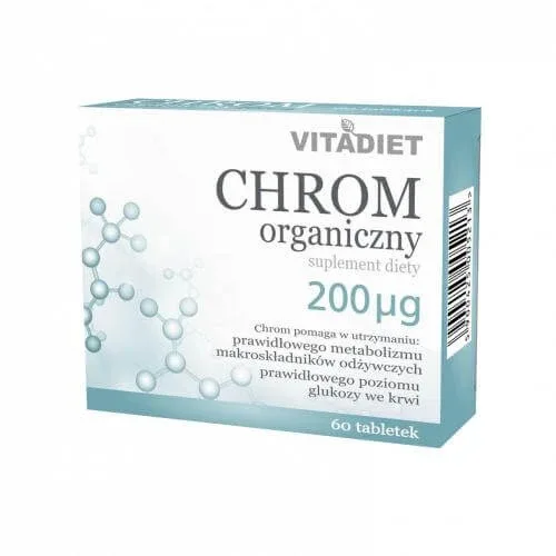 VITADIET Crom organic 200 µg, 60 comprimate — preț și oferte