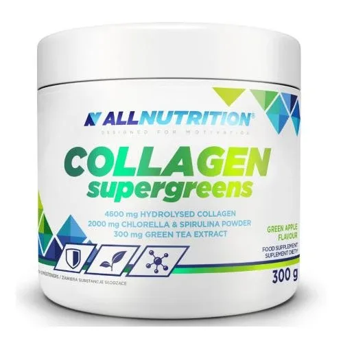 Allnutrition Colagen Supergreens aromă de măr verde, 300 g — preț și oferte