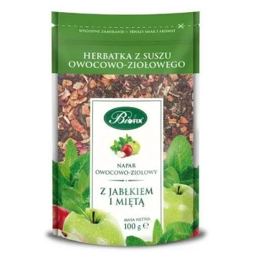 BiFix Infuzie de fructe și plante cu măr și mentă, 100g — preț și oferte