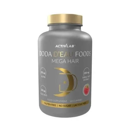 ACTIVLAB DODA D'EAU FOODS Mega jeleu pentru păr, aromă de zmeură, 60 buc — preț și oferte