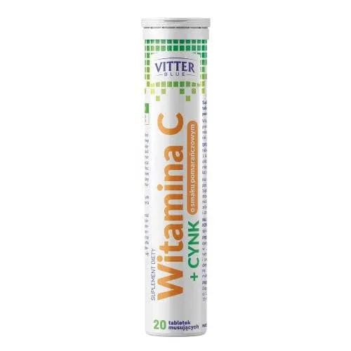 VITTER BLUE Vitamina C + Zinc, 20 comprimate efervescente — preț și oferte