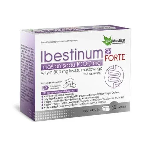 EkaMedica Ibestinum SR Forte Butirat de sodiu 1000 mg, 30 capsule — preț și oferte