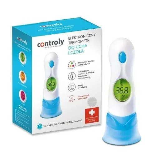 CONTROLY Termometru electronic pentru ureche și frunte, 1 buc — preț și oferte