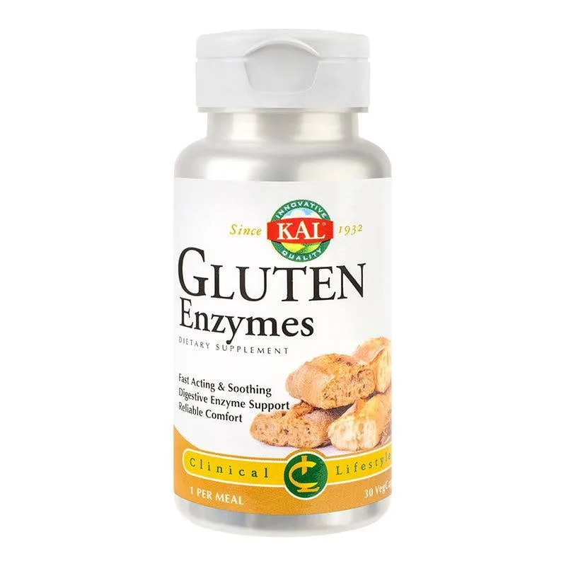 Secom Gluten Enzymes, 30 capsule vegetale, digestie usoara KAL SUA — preț și oferte