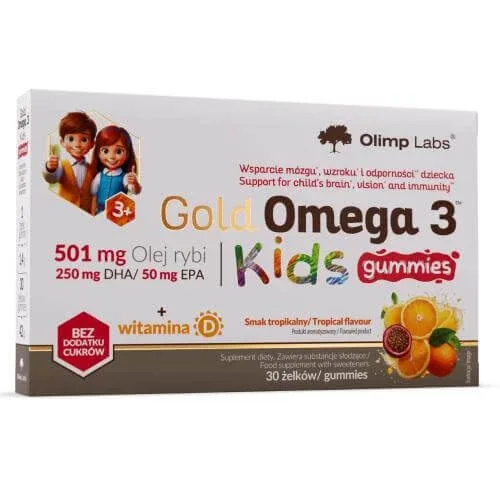 Olimp Gold Omega 3 Kids Gummies cu acizi omega și vitamina D, 30 buc Olimp Labs — preț și oferte