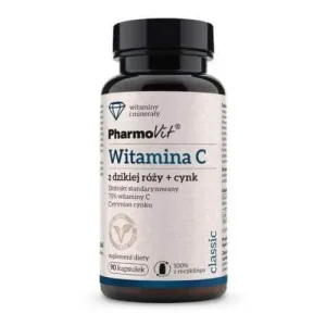 PHARMOVIT Vitamina C rosehip + zinc, 90 capsule