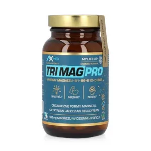 AX MED Tri Mag Pro magneziu 3 forme +B1+B6+B12+D3+Bor, citrat, malat, diglicinat, 60 capsule