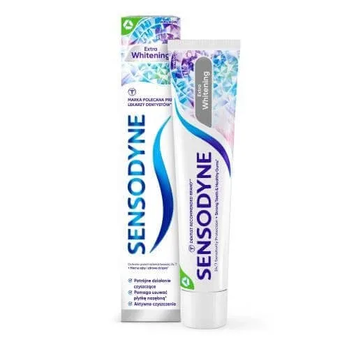 Sensodyne Extra Whitening pastă de dinți cu fluorură, 75 ml — preț și oferte