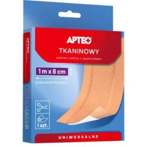 APTEO Tencuială textilă de culoarea cărnii cu pansament 1 m x 8 cm, 1 buc