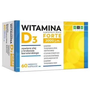 Vitamina D3 Forte 2000 UI, 60 capsule