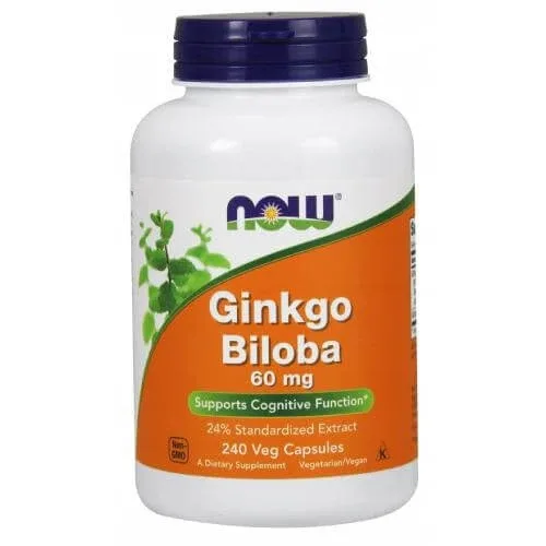 NOW Ginkgo Biloba 60mg, 240 capsule NOW FOODS — preț și oferte
