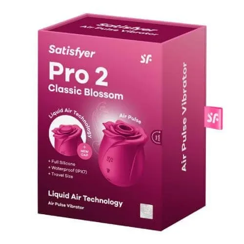 SATISFYER PRO 2 Classic Blossom Liquid Air Technology Vibrator pulsator, 1 buc — preț și oferte