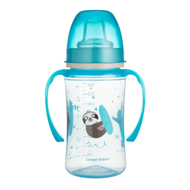 Cana antrenament Easy Start Exotic Animals Blue, 240 ml, Canpol Babies — preț și oferte