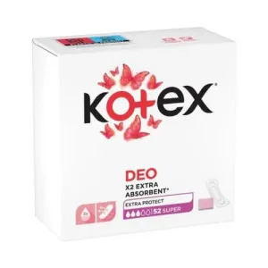 Tampoane sanitare KOTEX Super Deo, 52 buc