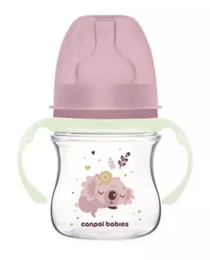 Canpol 35/236 Biberon Roz Anticolici cu Gat Larg 120 ml CANPOL BABIES — preț și oferte
