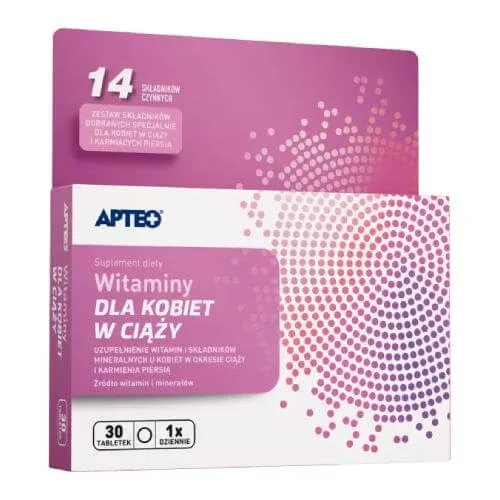 APTEO Vitamine pentru femeile gravide, 30 comprimate — preț și oferte