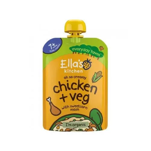 Ella's Kitchen BIO Pui cu terci de porumb, 130g — preț și oferte