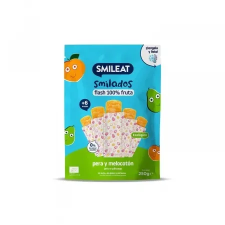 Inghetata Bio de piersici si pere, +6 luni, 250 g, Smileat — preț și oferte