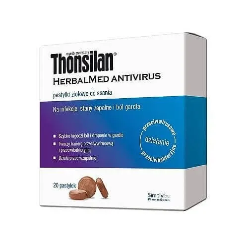 Thonsilan HerbalMed Antivirus, 20 pastiluțe Novascon — preț și oferte