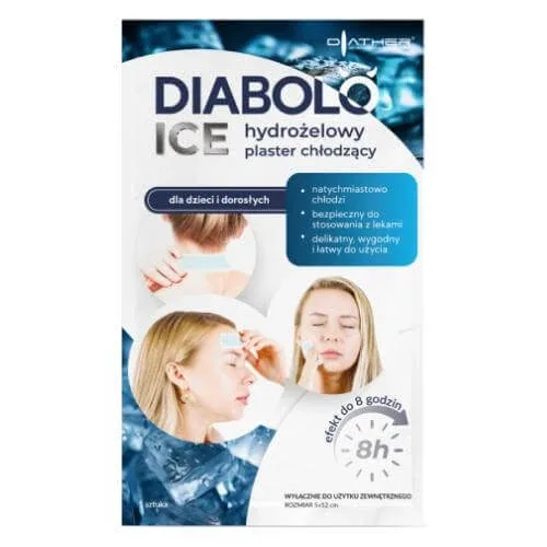 Diabolo Ice Tencuială de răcire cu hidrogel 5x12cm, 1 buc Diather — preț și oferte