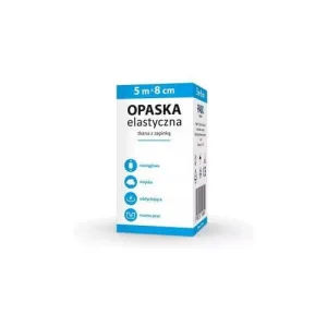 Paso Trading Bandă elastică țesută 5mx8cm cu fermoar, 1pc