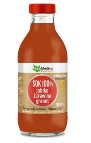 Suc 100% mere afine rodie, 300 ml — preț și oferte