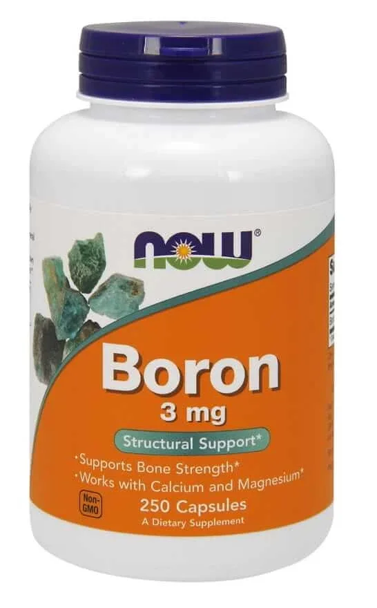 NOW Foods Boron 3 mg - 250 capsule — preț și oferte