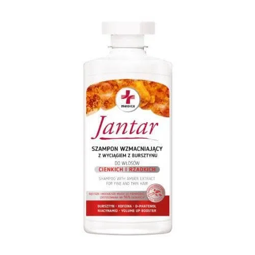 JANTAR MEDICA Șampon de întărire pentru păr subțire și subțire cu extract de chihlimbar, 330 ml — preț și oferte