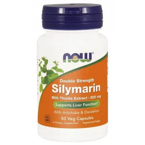 NOW DOUBLE Strength Silymarin Milk Thistle Extract 300mg, 50 capsule NOW FOODS — preț și oferte